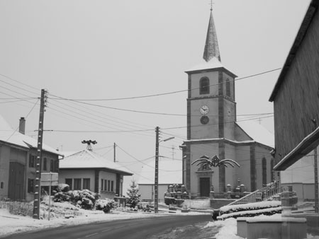 L'église sous la neige